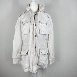 Free People Not Your Brothers Surplus Military Cargo Jacket Size S Ivory